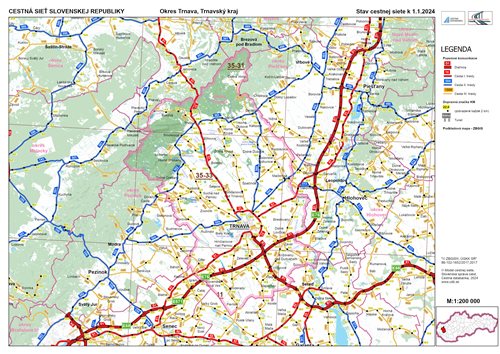 Mapa okresu Trnava