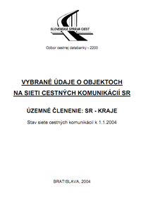 Objekty CK kraj/okres k 1.1.2004