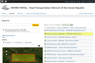 INSPIRE Portal for Road Transport Network