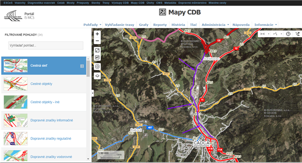 Mapy CDB - Nový úsek D3