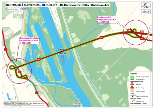 Nový úsek diaľnice D4 Bratislava – Petržalka a Bratislava – Juh