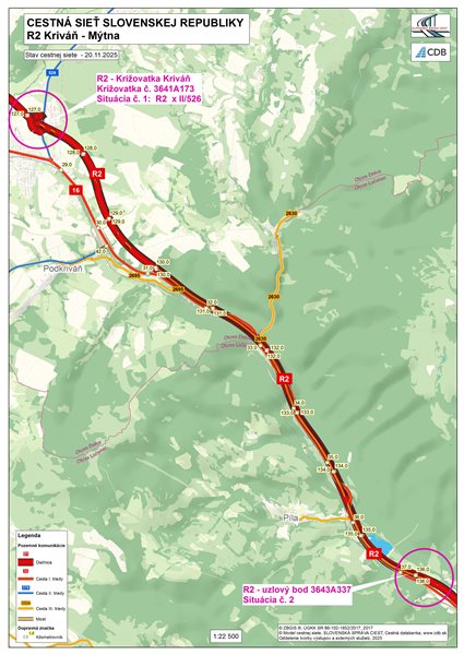 Kriváň - Mýtna, celková situácia