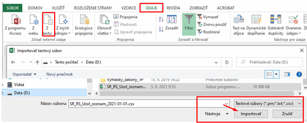 Import textu z CSV do MS EXcel - 1