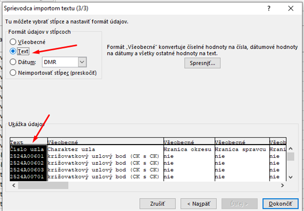 Import textu z CSV do MS EXcel - 4