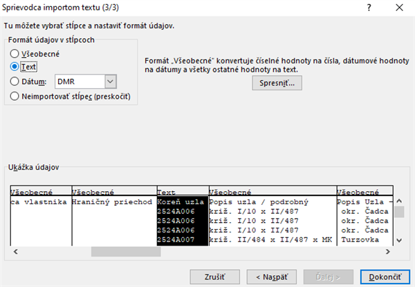 Import textu z CSV do MS EXcel - 5