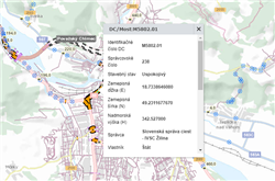 Mapový pohľad : Cestné objekty / maptip most 