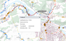 Mapový pohľad : Cestné objekty/ maptip podjazd