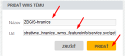 Príklad pripojenia WMS služby