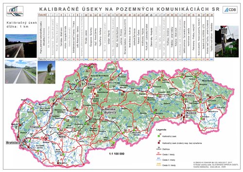 Kalibračné úseky - prehľad
