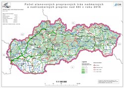 TRASY - počty prepráv za rok 2016