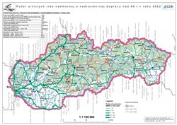 TRASY - počty prepráv za rok 2023