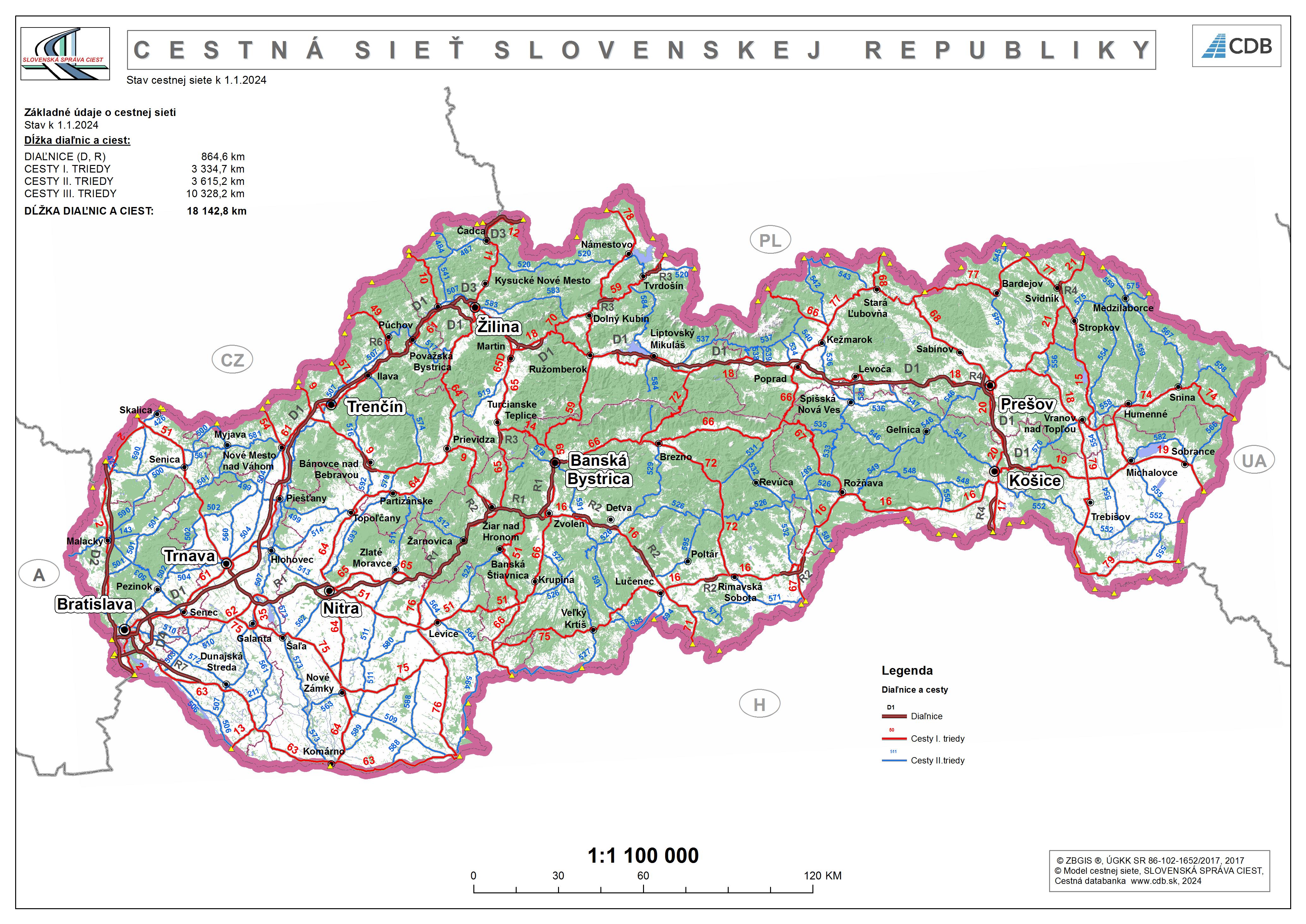 Mapa Slovenska - dutchmultifiles