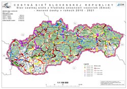 Zamerané úseky CK v rokoch 2021-2015 z hľadiska únosnosti